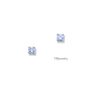 ภาพขนาดย่อของภาพหน้าปกสินค้าTiffjewelry ต่างหูเม็ด 3 mm.(เตย) เพชร cz เงินแท้ จากร้าน tiffjewelry บน Shopee