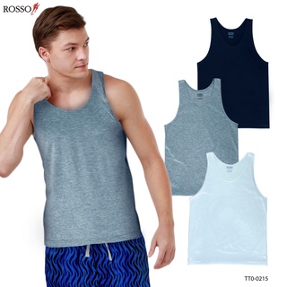 สินค้า Rosso เสื้อกล้ามสีพื้น ผ้า Cotton (1ตัว/แพ็ก) TT0-0215