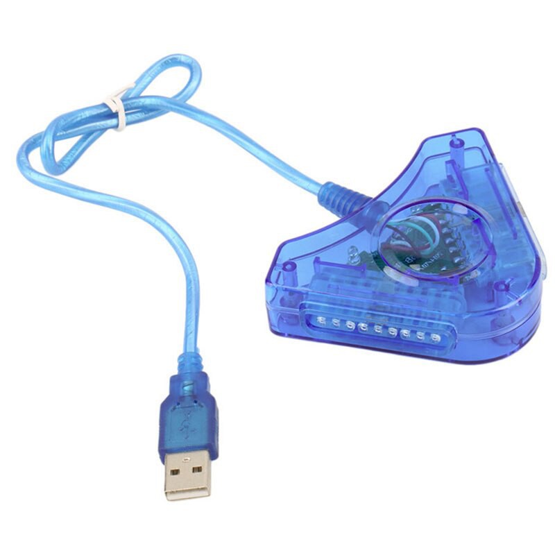 usb-ps-ii-2-player-converter-ตัวแปลงจอย-u-302-สีฟ้า-blue-ps2-แปลงไปยังเครื่องคอมพิวเตอร์ควบคุม-6rpt