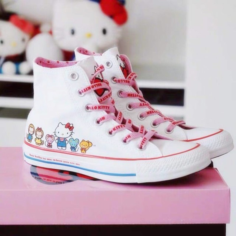 เชือกผูกรองเท้า-hello-kitty-ลายพิมพ์น่ารัก-hello-kitty-เหมาะสำหรับ-converse-1970safaj-air-force-no-1-สีชมพูเชือกผูกรองเ