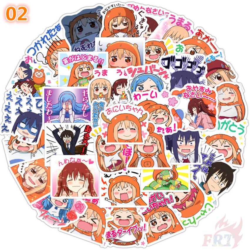 himouto-umaru-chan-สติ๊กเกอร์-anime-doma-umaru-diy-fashion-waterproof-mixed-doodle-decals-สติ๊กเกอร์