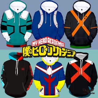 【CustomFashion】เสื้อแจ็กเก็ต คอกลม แขนยาว พิมพ์ลาย My Hero Academia Deku All·Might 3D สําหรับผู้ชาย