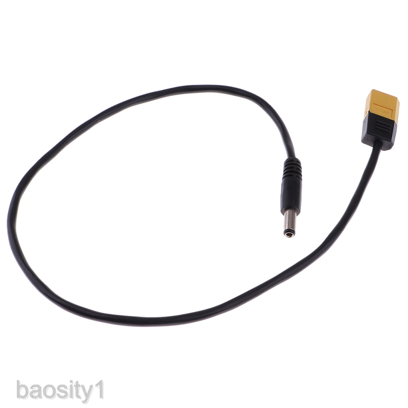 baosity1-xt60-male-bullet-connector-to-dc5525-male-power-cable-for-field-repairs