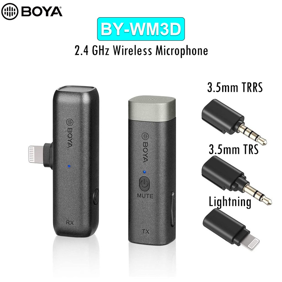 BOYA BY-WM3D/WM3U 2.4GHz Wireless ไมค์ไร้สาย ไมค์ไลฟ์สด Wireless