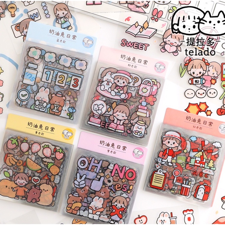 ภาพสินค้าสติ๊กเกอร์ 1บาท กันน้ำ คละแบบ คละลาย สติ๊กเกอร์ Sticker PVC น่ารักกันน้ำ ไดอารี่ สติ๊กเกอร์ไดคัท เยลลี่ ลูกอม จากร้าน miwmiww9999 บน Shopee ภาพที่ 1