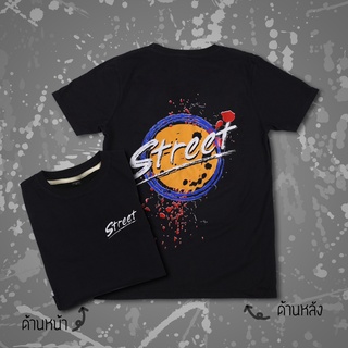 เสื้อยืดเสื้อยืด เสื้อยืดไซส์ใหญ่ M-6XL THE STREET  ลาย STREET ผ้าคอตตอนแท้ 100% (สินค้าพร้อมส่ง)