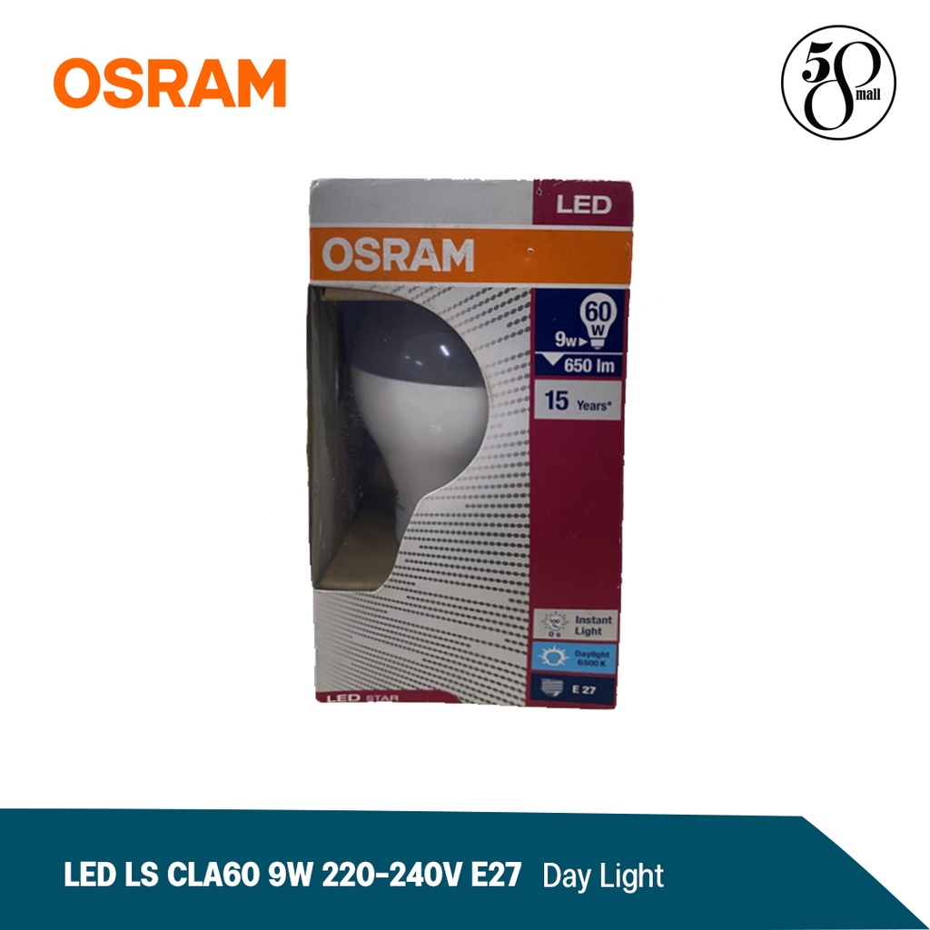 ลดพิเศษ-osram-หลอดไฟ-led-แสง-day-light-ls-cla60-9w-865-220-240v-e27