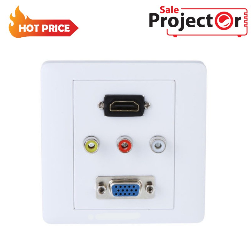 Socket Outlet HDMI+AV+VGA หน้ากากรับปลั๊ก HDMI+AV+VGA | Shopee Thailand
