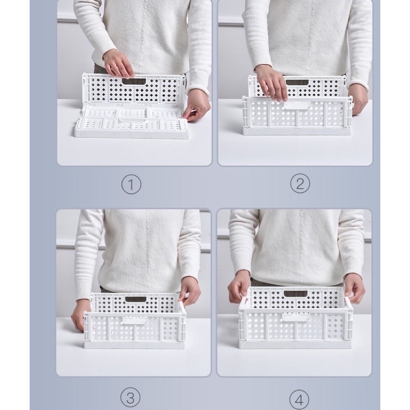 กล่องพับได้-กล่องอเนกประสงค์พับได้-กล่องใส่ของ-กล่องจัดระเบียบ-กล่องตระกร้าพับได้-กล่องใส่ของเครื่องใช้-กล่องใส่ผลไม้
