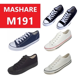 ราคาและรีวิวรองเท้าผ้าใบมาแชร์(Mashare) รุ่นM191 รองเท้าผ้าใบแฟชั่น ทรงคอนเวิส(converse allstar) คุณภาพเท่าGold city 1207 ราคาถูกสุด