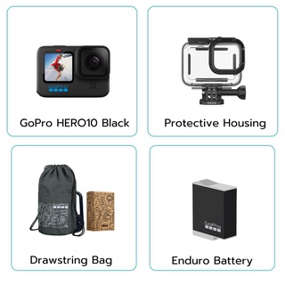 ภาพขนาดย่อของภาพหน้าปกสินค้าGoPro HERO10 Black เซตกล้องโกโปรสำหรับดำน้ำ Dive Power Bundle พร้อมเคสกันน้ำ,แบตเตอรี่ Enduro และกระเป๋าพรีเมี่ยมกันน้ำ จากร้าน gopro_flagshipstore บน Shopee