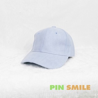 หมวกพาสเทล [สีฟ้า Blue Cornflower] หมวกแก๊ป Pastel Cap เนื้อผ้ากำมะหยี่