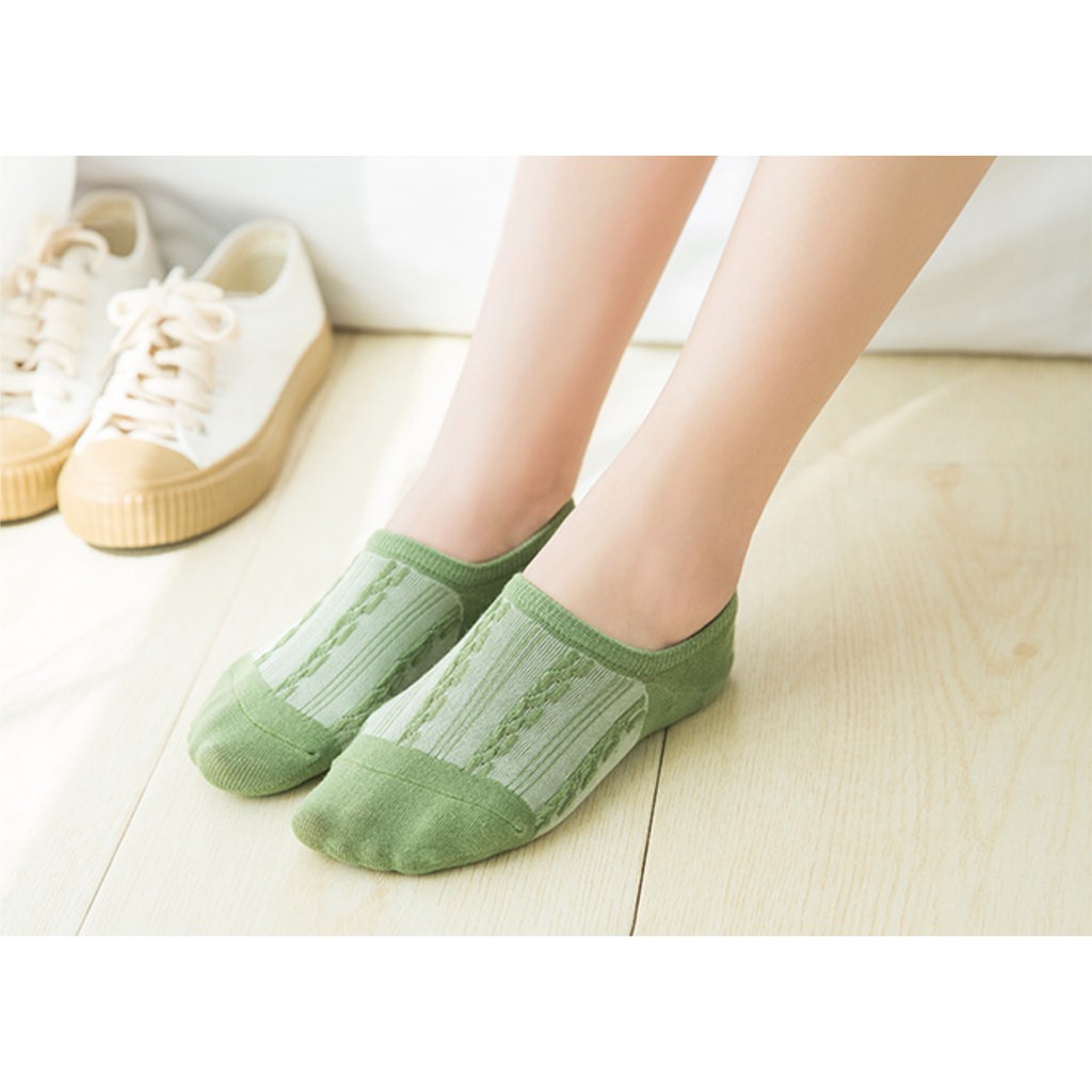 พร้อมส่ง-ถุงเท้าเว้าข้อ-ถุงเท้าข้อเว้า-ลาย-สีเขียว-น่ารัก-ถุงเท้า-ถุงเท้าแฟชั่น-น่ารัก