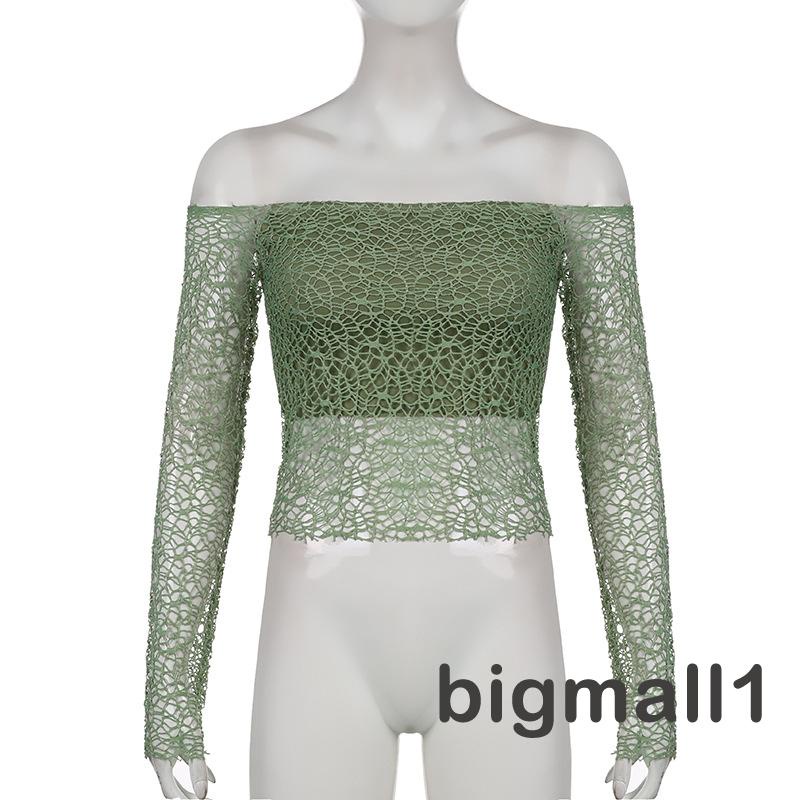 bigmall-เสื้อเปิดไหล่-แขนยาว-สีพื้น-เนื้อบาง-ลําลอง-สไตล์สตรีท-สําหรับผู้หญิง