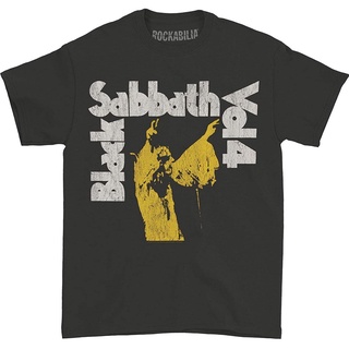100%cotton เสื้อ ยืด ราคา ส่ง Black Sabbath Vol. 4 Vintage Coal T-Shirt men เสื้อ ยืด ผู้ชาย คอกลม โอเวอร์ ไซส์