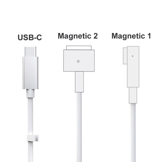 สายเคเบิล USB-C Type C เป็นแม่เหล็ก 1 2 สําหรับ MacBook Pro Retina Air 11 นิ้ว 13 นิ้ว 15 นิ้ว สําหรับที่ชาร์จ PD แล็ปท็อป 2008-2015 Mac รองรับพลังงาน 61W หรือใหญ่กว่า