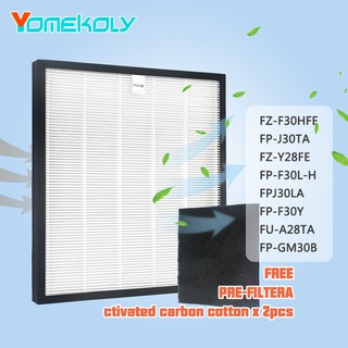 เช็ครีวิวสินค้า🔥 Hot Sale🔥ไส้กรองเครื่องฟอกอากาศ สำหรับ Sharp FZ-F30HFE FP-J30TA FZ-Y28FE FP-F30L-H FPJ30LA FP-F30Y FU-A28TA FP-GM30B