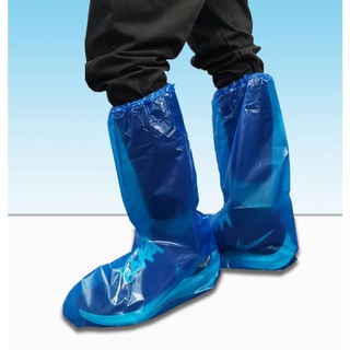M03-C1ที่หุ้มรองเท้ากันน้ำ รองเท้ากันน้ำ แบบพกพา รองเท้ายาวครอบคลุมกันน้ำเท้าหุ้มกันฝนด้วยยางรัด สินค้าส่งจากกรุงเทพ