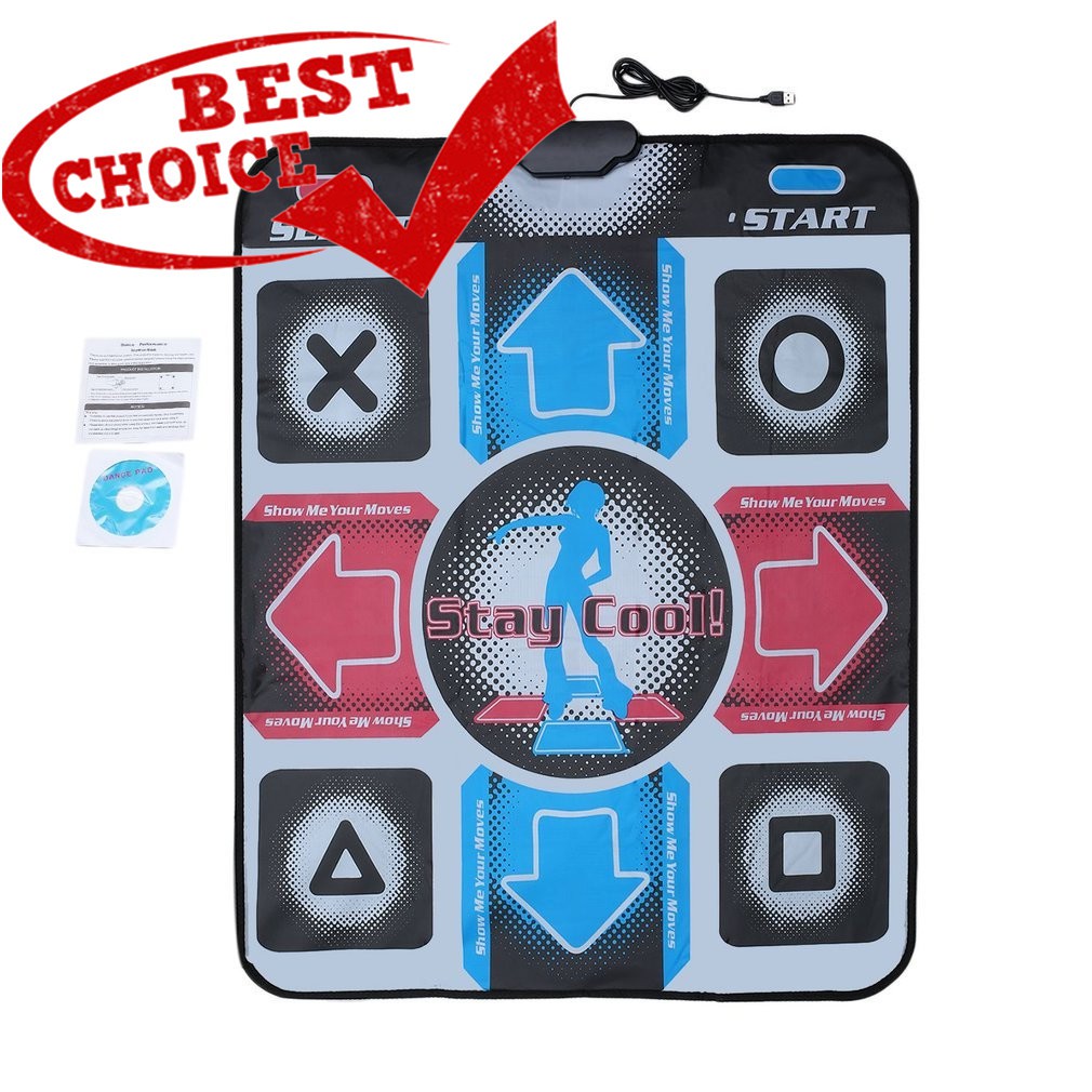 bestchoice-แผ่นเต้น-แบบหนา-กันลื่น-อุปกรณ์สำหรับเล่นเกมส์-แผ่นออกกำลังกาย-พร้อมแผ่นเกม