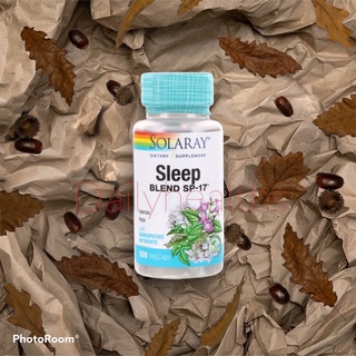 Solaray, Sleep Blend SP-17, 100 VegCaps สมุนไพรรวมเพื่อการนอนหลับ ผสมผสานสมุนไพรหลากชนิด เช่น วาเลอเรียน คาโมมาย ฮ็อป