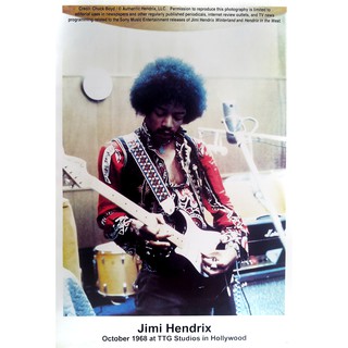 โปสเตอร์ รูปถ่าย นัก ดนตรี ร็อค จิมิ เฮนดริกซ์ JIMI HENDRIX (1963-70) POSTER 24”x35” Inch American Rock Blues Guitar