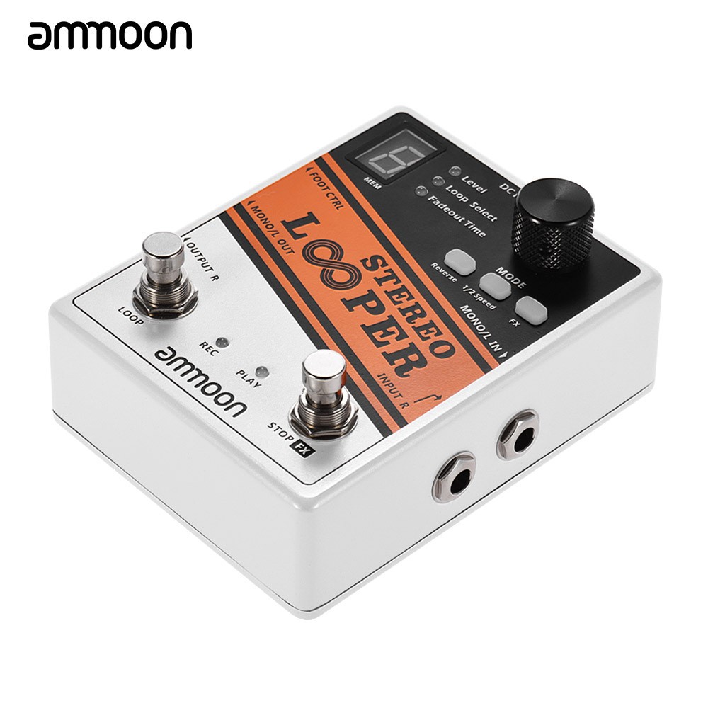 ammoon STEREO LOOPER Loop Record Guitar Effect Pedal 10