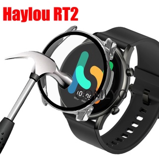 Haylou RT2 LS10 เคส PC + กระจกนิรภัยกันรอยหน้าจอ แบบเต็มจอ เคสกันกระแทก สําหรับผู้หญิง ผู้ชาย นาฬิกาสมาร์ท