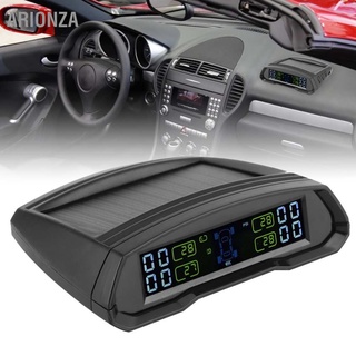 Arionza เครื่องวัดความดันลมยาง แบบไร้สาย พลังงานแสงอาทิตย์ / Usb Tpms หน้าจอดิจิตอล Lcd เซนเซอร์