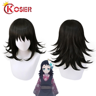 อนิเมะครับ Demon Slayer Kimetsu no Yaiba Makomo kanao ชุดคอสเพลย์ สีดำ Wig Cosplay วิก ผม ดาบพิฆาตอสูร Costume ชิโนบ เคร