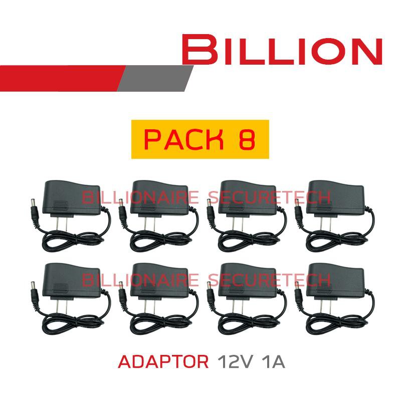 รูปภาพสินค้าแรกของBILLION ADAPTOR สำหรับกล้องวงจรปิด 12V 1A : PACK 8