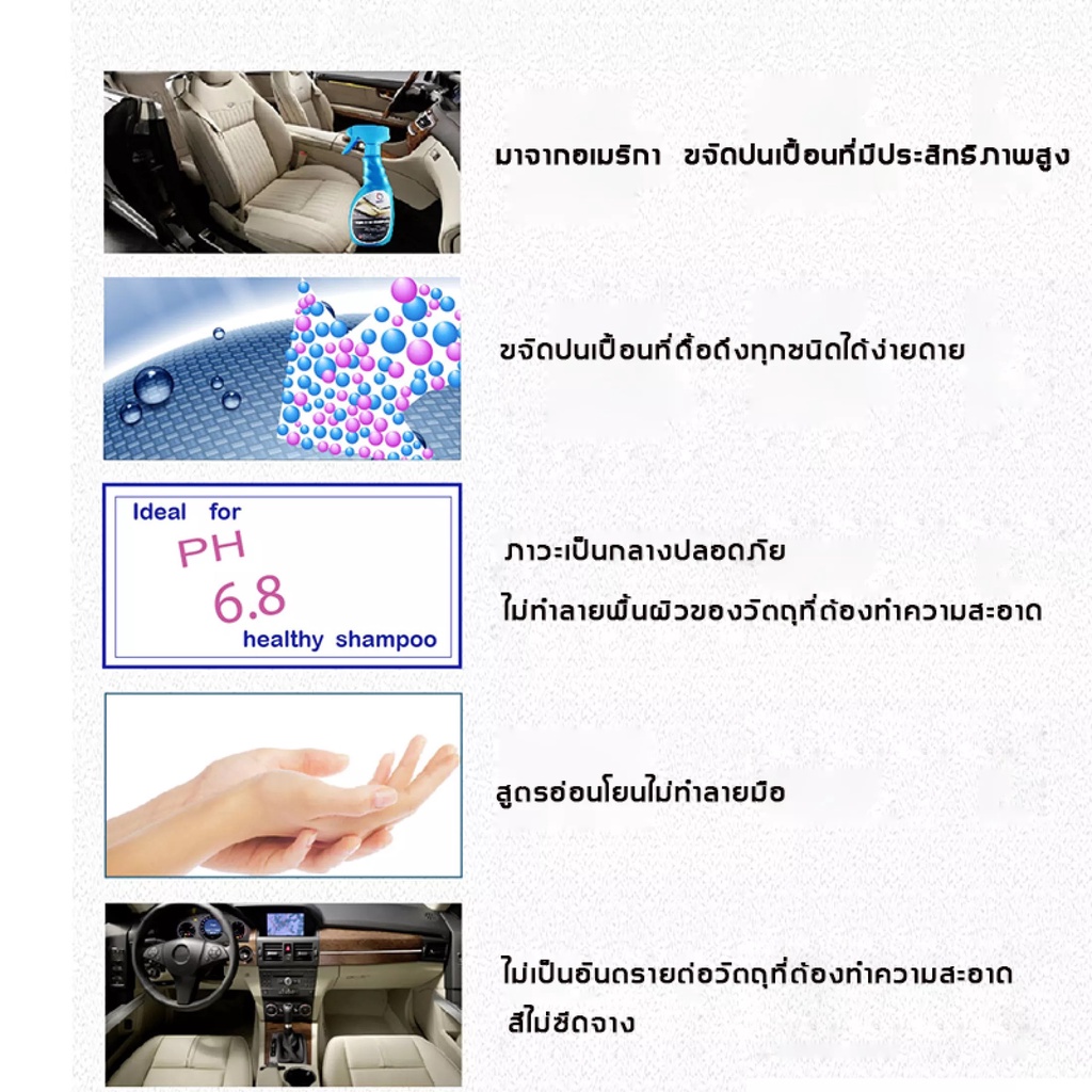 ไม่ต้องล้างด้วยน้ำ-junchang-น้ำยาซักเบาะรถ-650ml-น้ํายาเช็ดเบาะรถ-โฟมล้างรถ-สเปรย์ทำสะอาด-โฟมทำความสะอาด-น้ํายาซักเบาะรถ