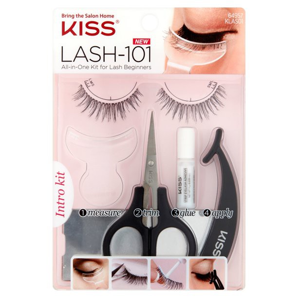 KISS LASH 101 EFFORTLESS Set - Falsche Wimpern Für Anfänger, Inkl. Kleber, Werkzeug & Spiegel