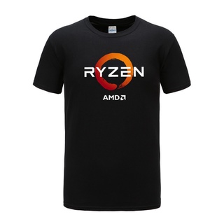 เสื้อยืดผ้าฝ้ายพิมพ์ลาย เสื้อยืด ผ้าฝ้าย พิมพ์ลายโปรแกรมเมอร์ Amd Ryzen สําหรับเล่นเกมคอมพิวเตอร์