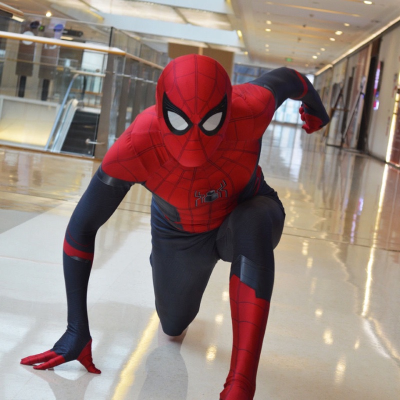 ภาพหน้าปกสินค้าSpiderman Far From Home Costume Superhero  Suit Spider Man Cosplay For Men Women Jumpsuit Bodysuit Carnival Party