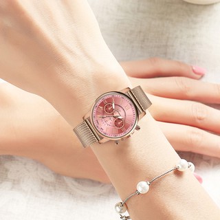 ภาพขนาดย่อของภาพหน้าปกสินค้านาฬิกาข้อมือควอตซ์ สายสแตนเลส สำหรับผู้หญิง จากร้าน comfortzone.th บน Shopee ภาพที่ 4