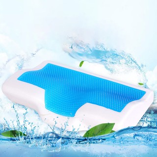 Silicone Gel Memory Foam Pillow Summer Ice-cool Slow Rebound Pillow With Different Pillowcase