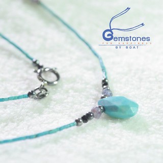 GematonesByBoat : สร้อยคอหิน เทอร์ควอยซ์(Turquoise) ความยาว 45 เซนติเมตร