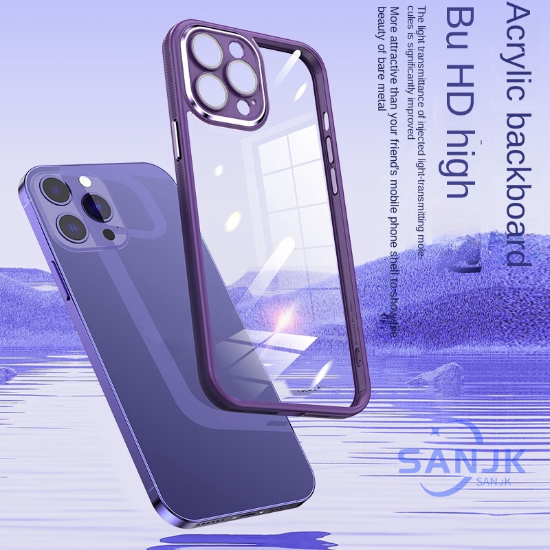 ใหม่-ใหม่-deep-purple-frosted-bezel-case-for-iphone-14-plus-14-pro-max-13-pro-max-12-pro-max-hard-shell-โลหะกล้อง-protector-ตัวป้องกันเลนส์