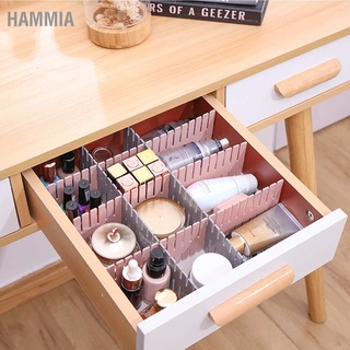 HAMMIA 🔥 4PCS ตัวแบ่งลิ้นชัก 🔥 พลาสติก พื้นที่จัดเก็บ พาร์ทิชัน บอร์ดที่ปรับได้  Drawer Divider