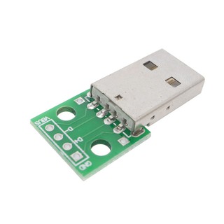 usb male connectors to dip แผ่นอะแดปเตอร์แปลง 4 pin สําหรับบอร์ด pcb 2 . 54 มม.