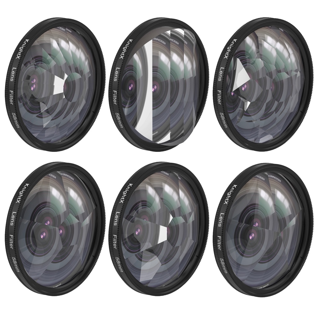 ชิ้นส่วนกล้อง,KnightX Kaleidoscope Glass Prism Nd UV Lens Filters SLR Camera Filter Photography