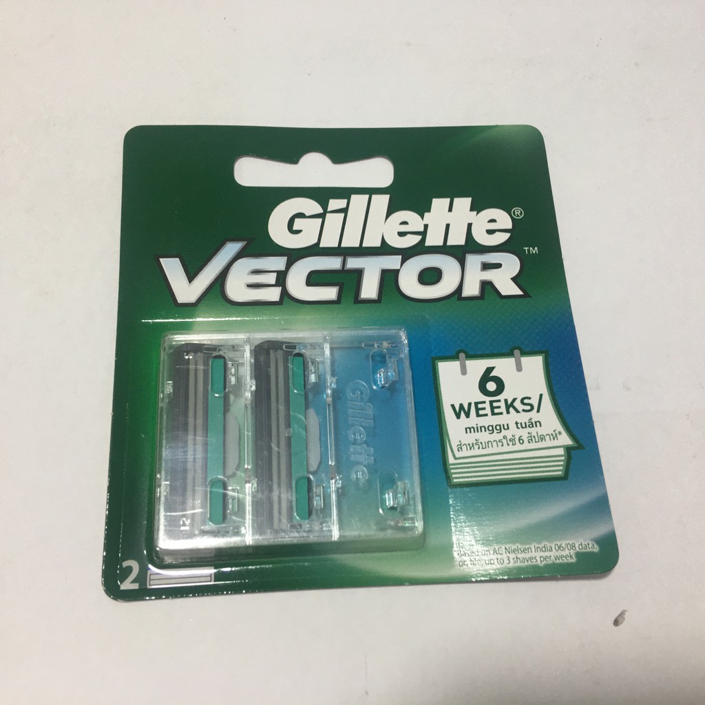 gillette-vector-2-cartridges-ยิลเลตต์-เวคเตอร์-ใบมีดโกน-2-ชิ้น