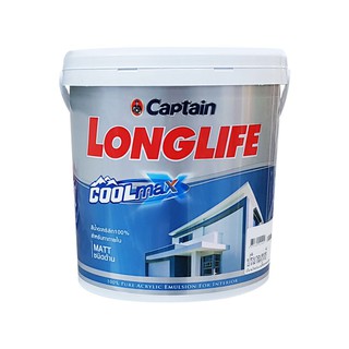 สีน้ำทาภายใน LONGLIFE COOLMAX BASE A ด้าน 1GL สีนํ้าทาภายใน LONGLIFE COOLMAX ผลิตจากกาวอะครีลิคแท้ผสมสาร Super Titanium