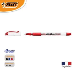 [Official Store] BIC บิ๊ก ปากกา Gel-ocity Stic ปากกาเจล เเบบถอดปลอก หมึกแดง หัวปากกา 0.5 mm. จำนวน 1 ด้าม