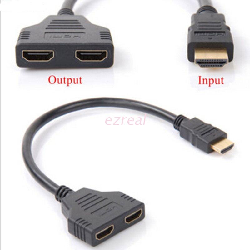 ez-1-to-2-hdmi-อะแดปเตอร์แปลงสายเคเบิ้ล-1-in-2-out-splitter-divider-revolution-double-female-hdmi-แปลงความละเอียดสูง