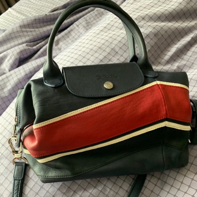 Longchamp cuir chevron hot sale