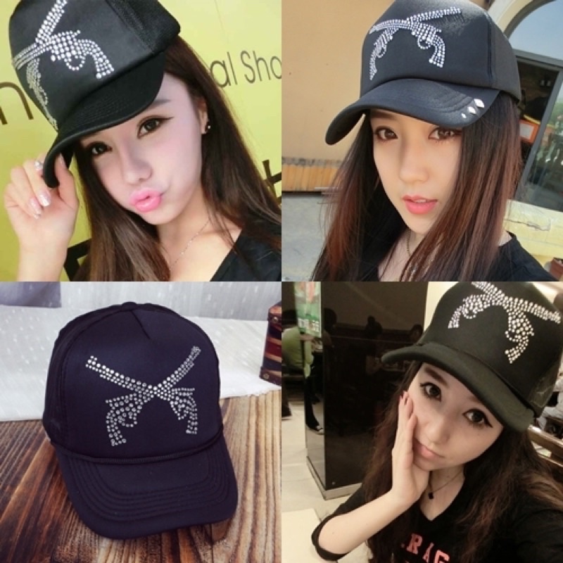 cap-gun-หมวกแก็ป-ติดเพชร-hat-ราคาถูก-พร้อมส่ง