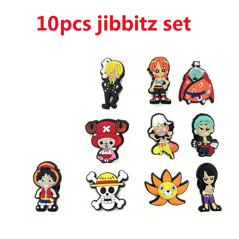 10-ชิ้น-การ์ตูน-jbt-one-piece-croc-อุปกรณ์เสริมเสน่ห์-ชุดลูฟี่-อะนิเมะ-jbt-pins-สําหรับผู้ชาย-หัวเข็มขัดตกแต่งรองเท้า