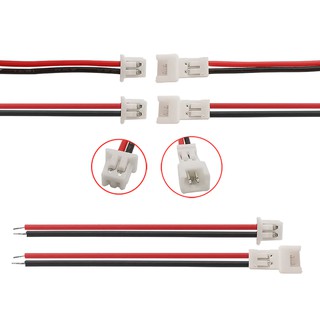 ภาพขนาดย่อของสินค้า1.25 Micro JST 1.25mm 2 Pin Male Female Plug Jack with Wire Cable Length 15CM AWG28 JST Connectors 2P (ตัวผู้+ตัวเมีย)