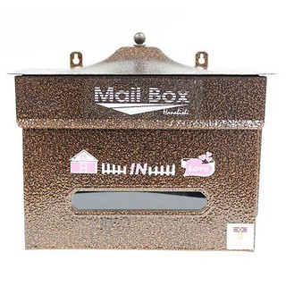 HANABISHI ตู้จดหมาย รุ่น LT-028 - สีน้ำตาล ตู้รับจดหมาย ตู้ไปรษณีย์ ตู้ใส่เอกสาร mail box